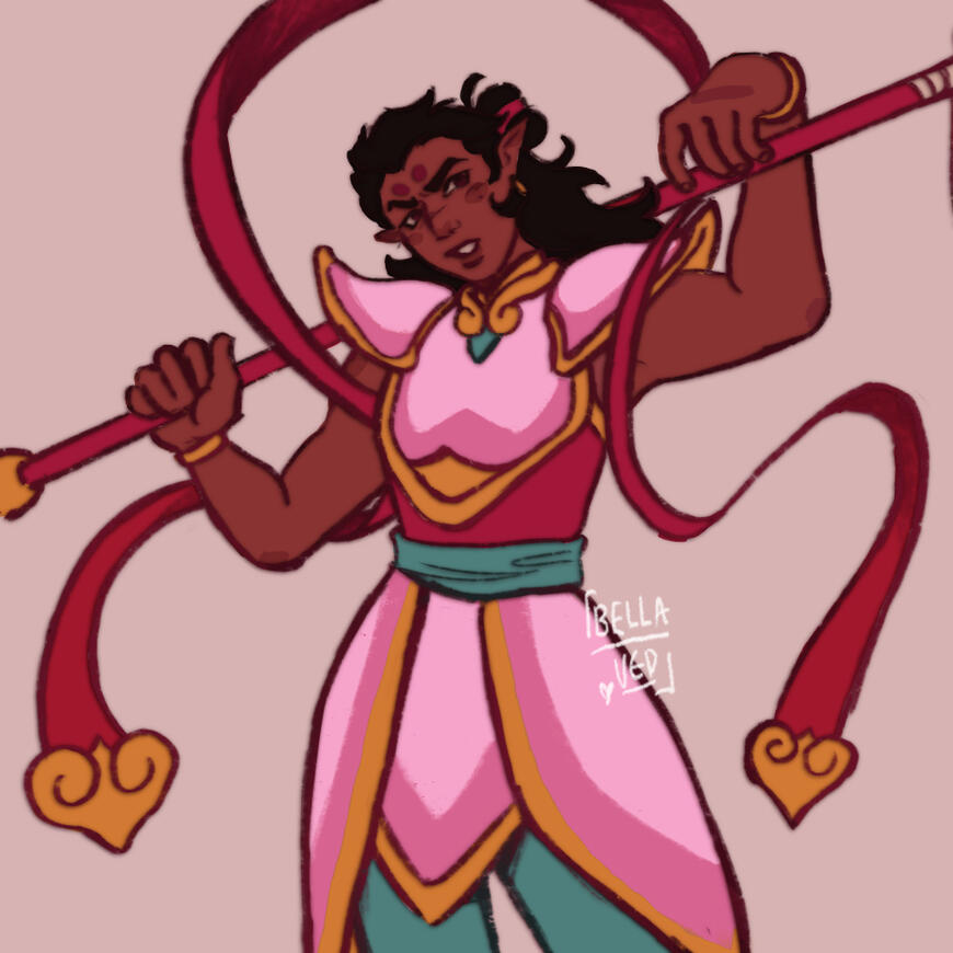 Flat Color Half Body